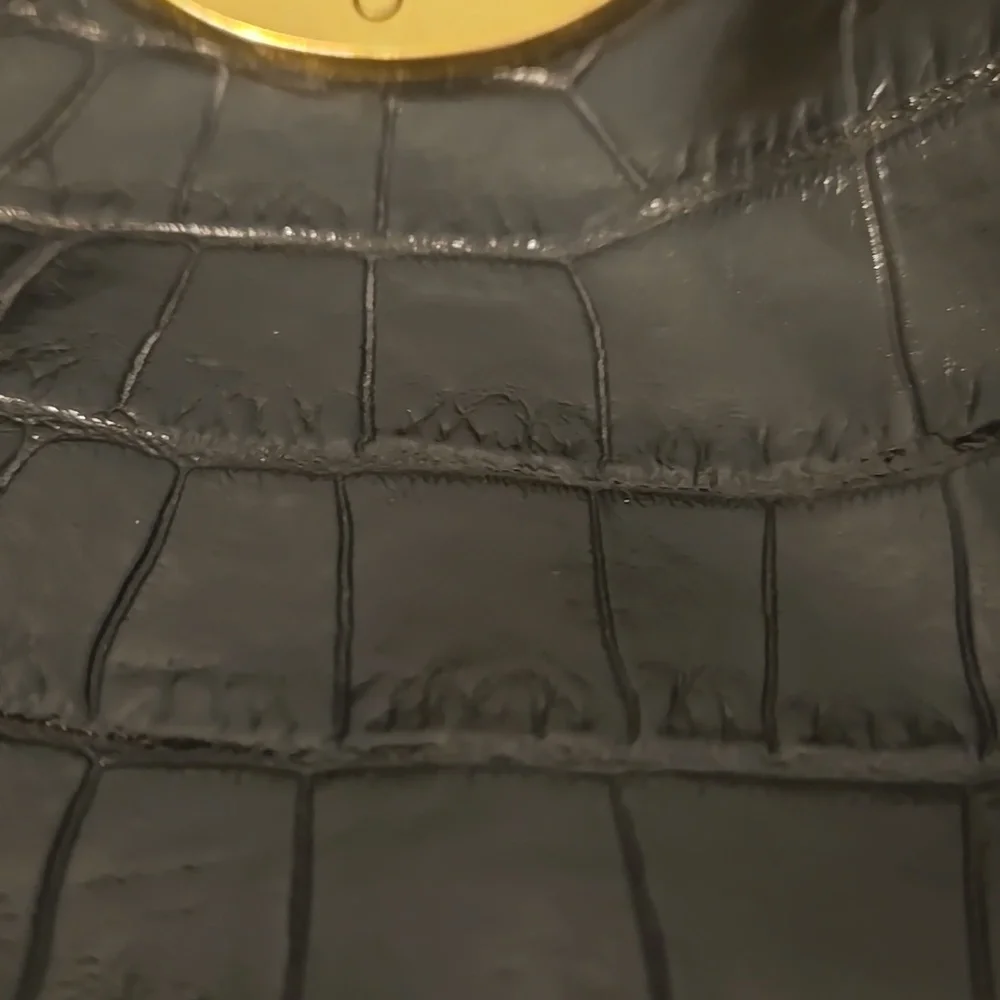 Chaps Black Purse With Gold Hardware - Picture 3 of 9